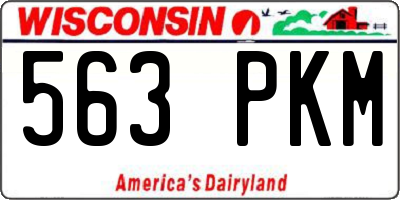 WI license plate 563PKM