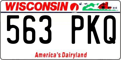 WI license plate 563PKQ