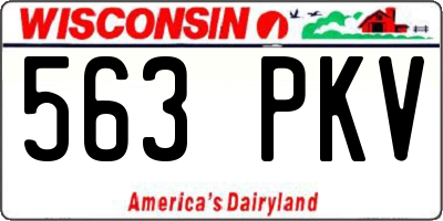 WI license plate 563PKV