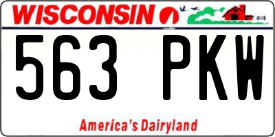WI license plate 563PKW