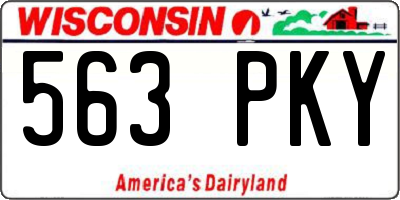 WI license plate 563PKY