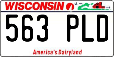 WI license plate 563PLD