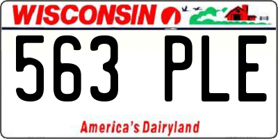 WI license plate 563PLE