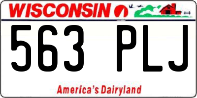 WI license plate 563PLJ