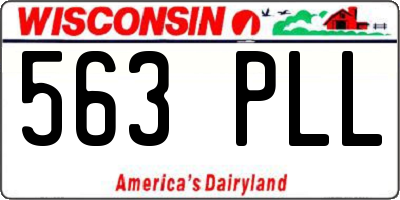 WI license plate 563PLL
