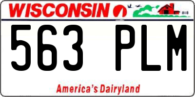 WI license plate 563PLM
