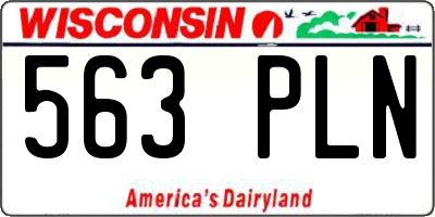 WI license plate 563PLN
