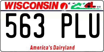 WI license plate 563PLU