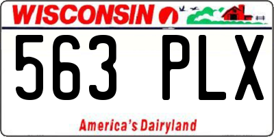 WI license plate 563PLX