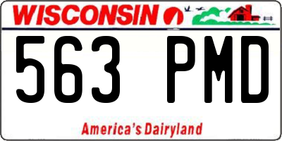 WI license plate 563PMD