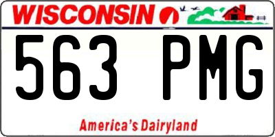 WI license plate 563PMG