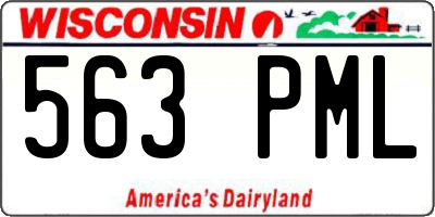 WI license plate 563PML