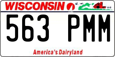 WI license plate 563PMM