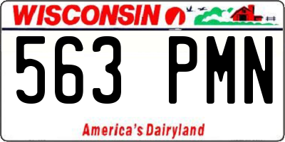 WI license plate 563PMN