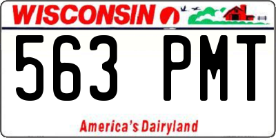 WI license plate 563PMT