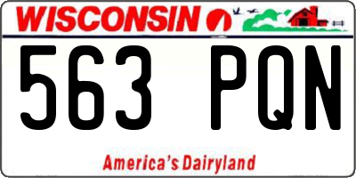 WI license plate 563PQN
