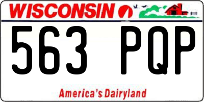 WI license plate 563PQP