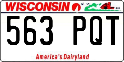 WI license plate 563PQT