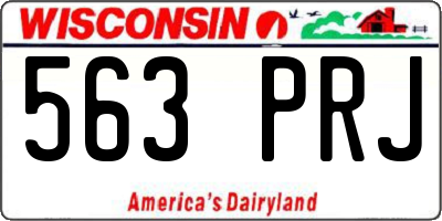 WI license plate 563PRJ