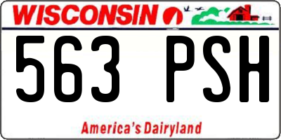 WI license plate 563PSH