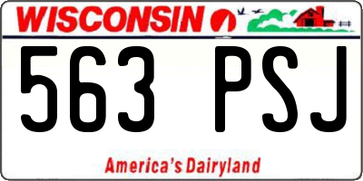 WI license plate 563PSJ
