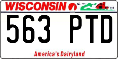 WI license plate 563PTD