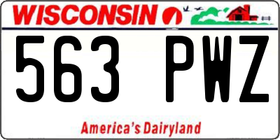 WI license plate 563PWZ
