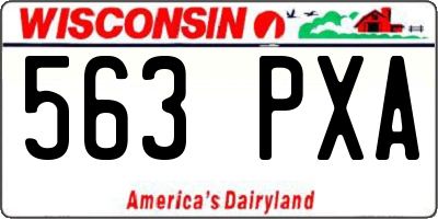 WI license plate 563PXA
