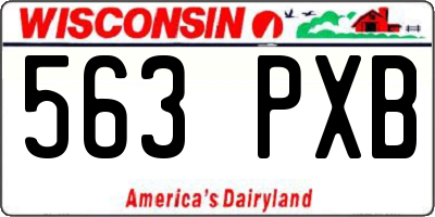 WI license plate 563PXB