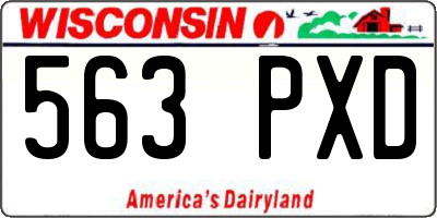 WI license plate 563PXD