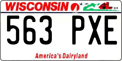 WI license plate 563PXE