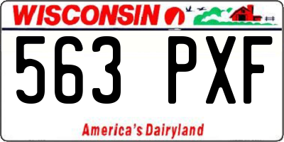 WI license plate 563PXF