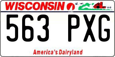 WI license plate 563PXG