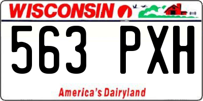 WI license plate 563PXH