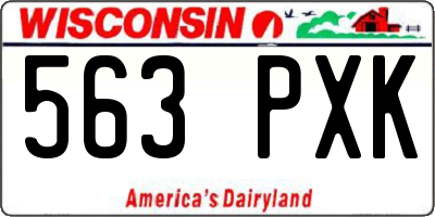 WI license plate 563PXK