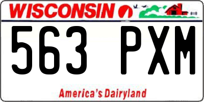 WI license plate 563PXM