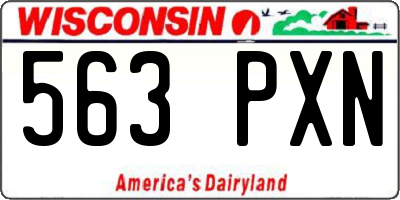 WI license plate 563PXN