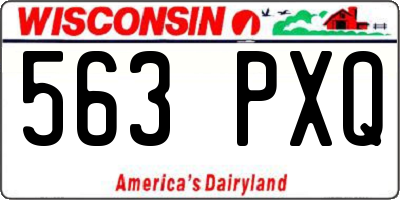 WI license plate 563PXQ