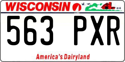 WI license plate 563PXR