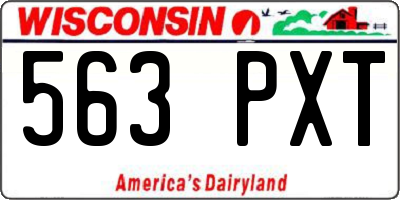 WI license plate 563PXT