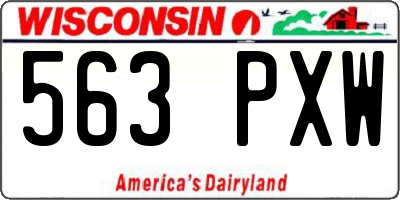 WI license plate 563PXW