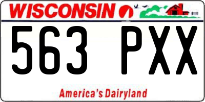 WI license plate 563PXX