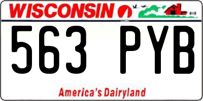 WI license plate 563PYB