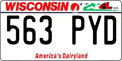 WI license plate 563PYD