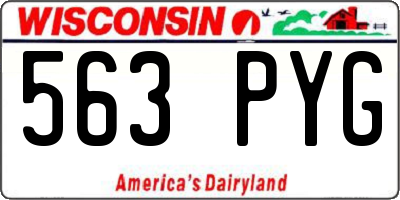 WI license plate 563PYG