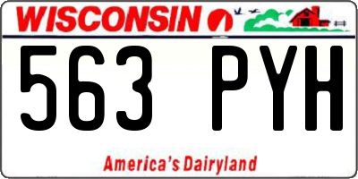 WI license plate 563PYH
