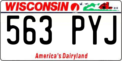 WI license plate 563PYJ