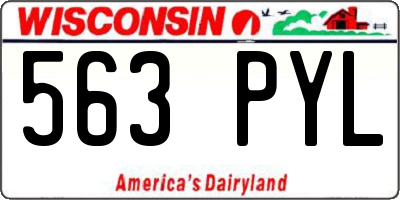 WI license plate 563PYL