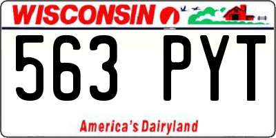 WI license plate 563PYT