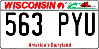 WI license plate 563PYU